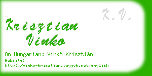 krisztian vinko business card