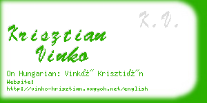 krisztian vinko business card